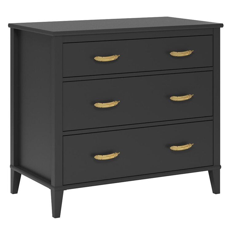 Black changing table outlet dresser